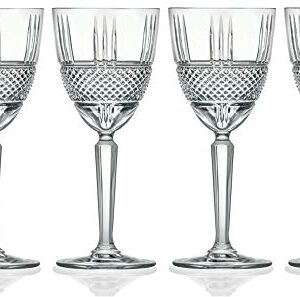 RCR Cristalleria Italiana Crystal Glass Drinkware Set (Wine Goblet (7.75 oz) - 4 Piece)