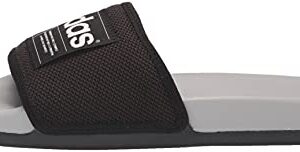 adidas Unisex Adilette Comfort Slide, Core Black/White/Grey, 7 US Men