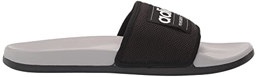 adidas Unisex Adilette Comfort Slide, Core Black/White/Grey, 7 US Men