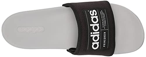 adidas Unisex Adilette Comfort Slide, Core Black/White/Grey, 7 US Men