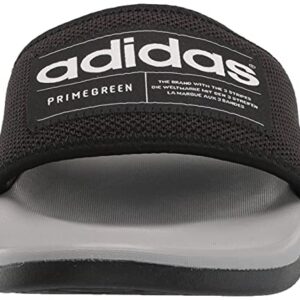 adidas Unisex Adilette Comfort Slide, Core Black/White/Grey, 7 US Men