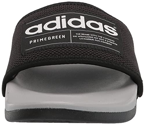 adidas Unisex Adilette Comfort Slide, Core Black/White/Grey, 7 US Men