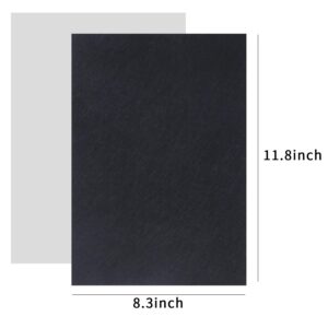 Perzodo 6 Pieces Black Adhesive Back Sheets - 8.3 by 11.8" (A4 Size) Adhesive Back Felt Sheets for Art Crafts Making, Jewelry Box and House Adorning