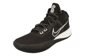nike men's kyrie flytrap iv basketball shoe, black/white-metallic silver, 11
