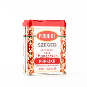 pride of szeged hungarian sweet paprika, authentic hungarian sourced, single ingredient premium spice | gluten free | kosher | non-gmo | 1.7 oz. tin, 1-count