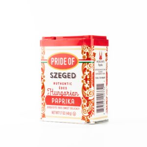 Pride Of Szeged Hungarian Sweet Paprika, Authentic Hungarian Sourced, Single Ingredient Premium Spice | Gluten Free | Kosher | Non-GMO | 1.7 oz. Tin, 1-Count