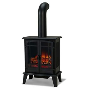 Real Flame Foster Stove Electric Fireplace - Freestanding with Adjustable Thermostat, Auto Shut-Off