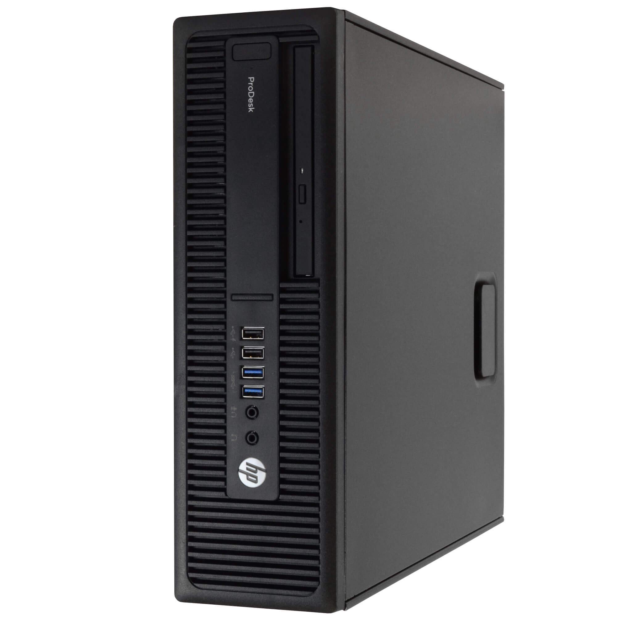 HP 600 G2 Desktop Computer PC, Intel i5, 16GB, 2TB, Windows 10 Pro, 24 LCD Monitor, Microsoft Office 365 Personal, New 16GB Flash Drive, RGB Keyboard & Mouse, WiFi, DVD (Renewed)