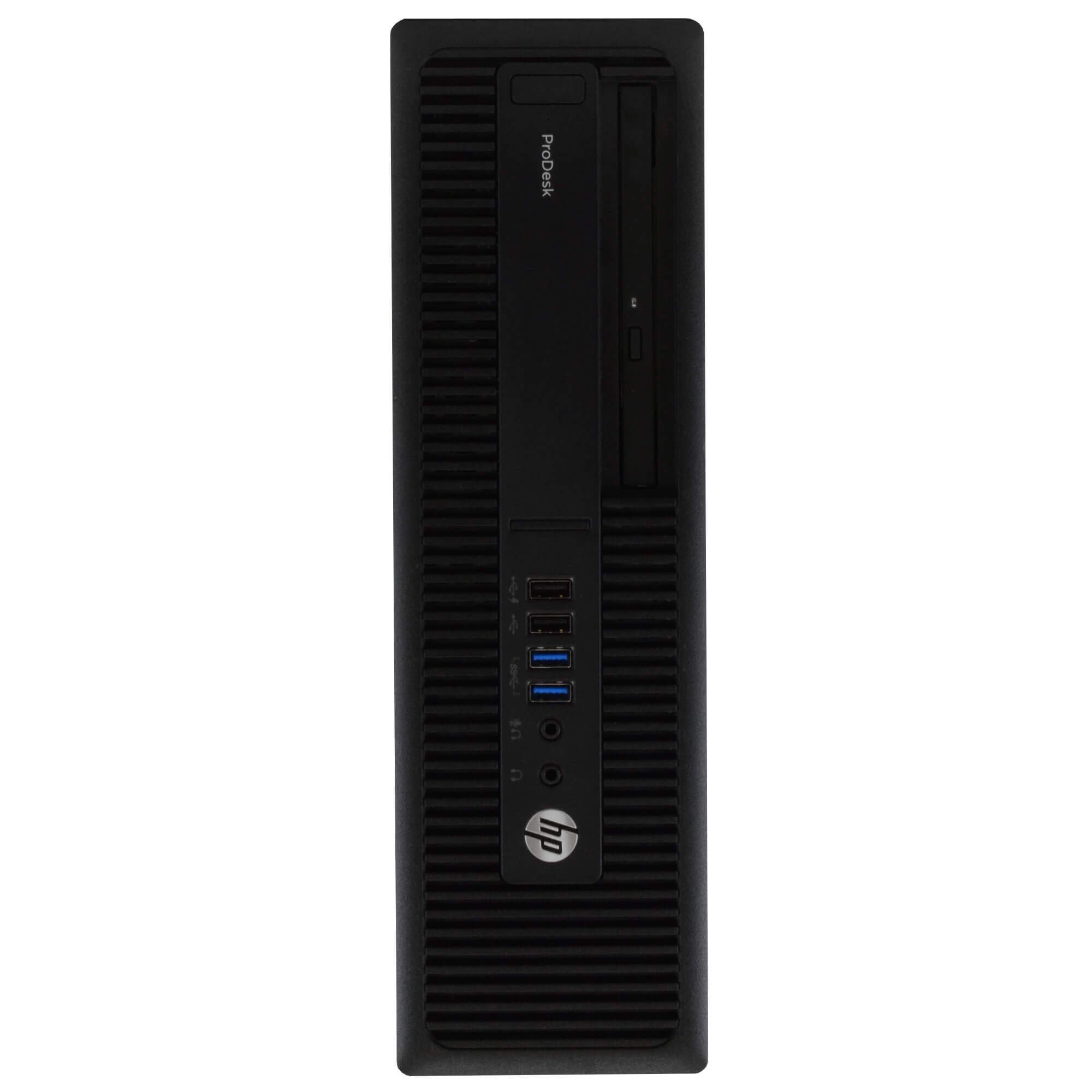 HP 600 G2 Desktop Computer PC, Intel i5, 16GB, 2TB, Windows 10 Pro, 24 LCD Monitor, Microsoft Office 365 Personal, New 16GB Flash Drive, RGB Keyboard & Mouse, WiFi, DVD (Renewed)