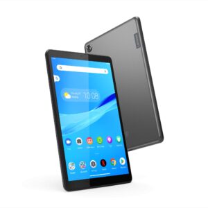 lenovo tab m8 tablet, hd android tablet, quad-core processor, 2ghz, 16gb storage, full metal cover, long battery life, android 9 pie, slate black