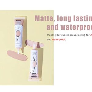 MAEPEOR Matte Eyeshadow Primer 6 Colors Prevent Oily Lids and Creasing Eye Primer Base Long-lasting Waterproof & Smudgeproof Eye Primer for All Shadows (Medium)