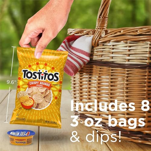 Tostitos, Chip & Salsa Pack, Tostitos Crispy Rounds & Medium Salsa, (Pack of 16)