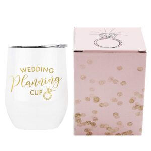 the paisley box bride cup - wedding planning cup, wedding planning glass, bride wine tumbler, gifts for bride, mrs cup, wedding planning gifts for bride