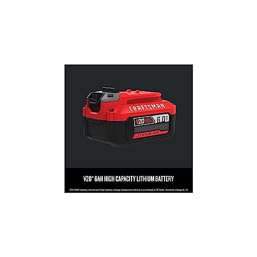 CRAFTSMAN V20 Battery, 6.0 Ah, Lithium Ion Battery (CMCB206)