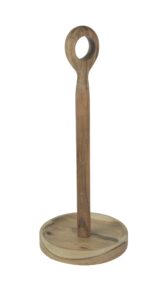 exquisite natural acacia wood paper towel holder - perfect blend of farmhouse functionality and boho-inspired aesthetics for a stylish kitchen culinary space
