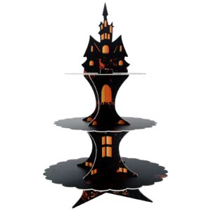 Halloween Supplies 3 Tier Cupcake Stand Cardboard Cake Stand Tower Party Decorations Gothic Party Supplies