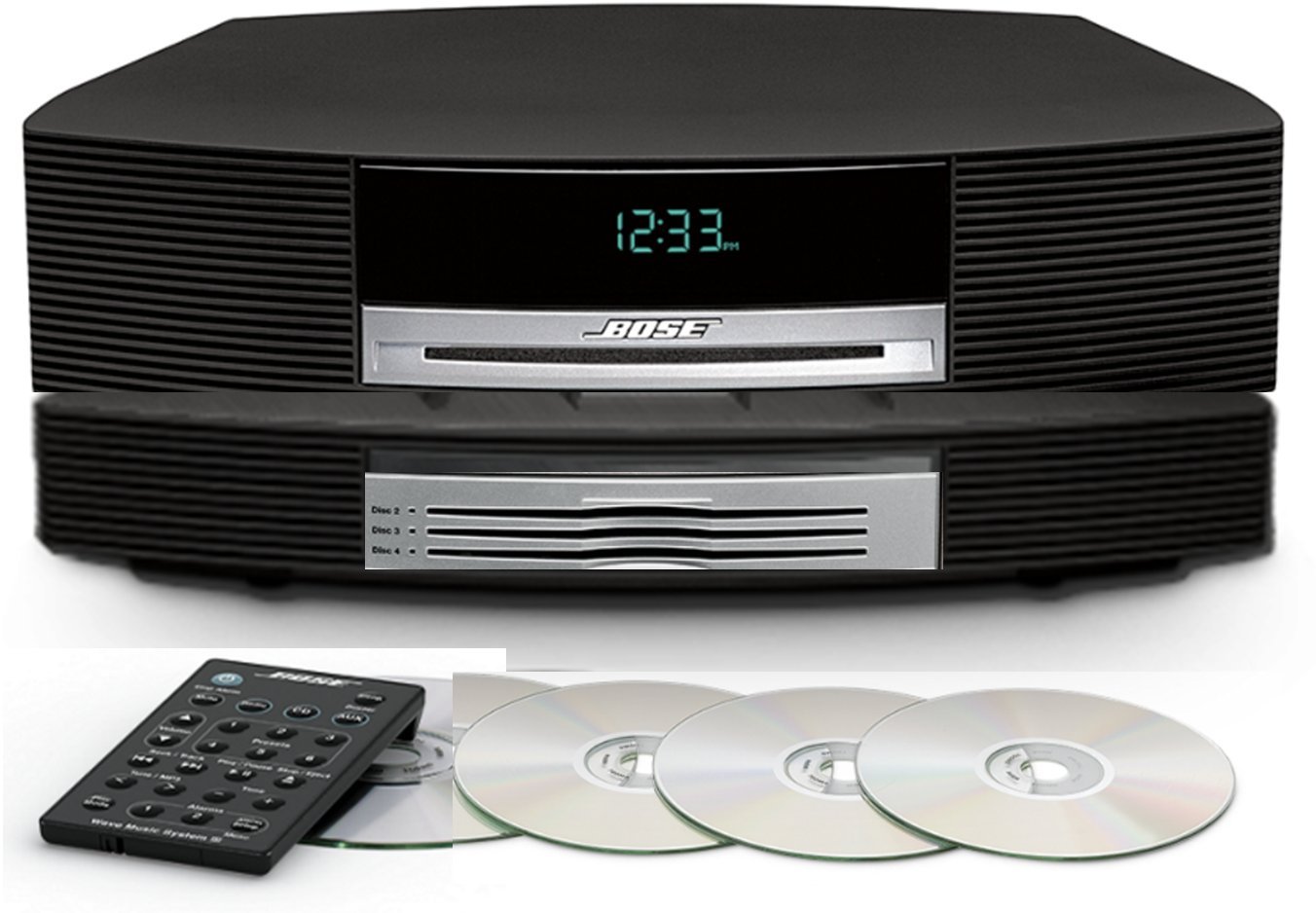 Bose Wave Music System Bundle with Bose Wave Multi-CD Changer, Graphite Grey - Black (Renewed)