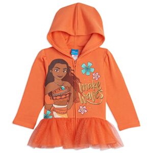 disney moana toddler girls zip up hoodie 4t