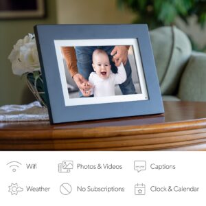 SimplySmart Home PhotoShare Friends and Family Smart Frame Digital Photo Frame, Send Pics from Phone to Frame, WiFi, 8 GB, Holds Over 5,000 Photos, HD, 1080P, iOS, Android (14", Black)