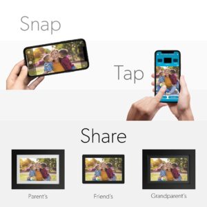 SimplySmart Home PhotoShare Friends and Family Smart Frame Digital Photo Frame, Send Pics from Phone to Frame, WiFi, 8 GB, Holds Over 5,000 Photos, HD, 1080P, iOS, Android (14", Black)