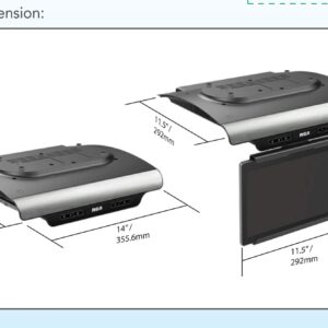 RCA Under Cabinet Speaker Dock with 11.6" Space Saver Android Tablet 2GB RAM 32GB