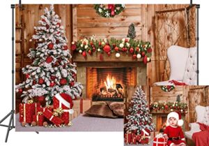 ltlyh 7x5ft winter christmas photo backdrop christmas rustic fireplace wooden house decoration backdrop baby kids party decorations portrait cake table banner photo studio props 111