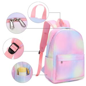 CAMTOP Backpack for Girls Kids School Backpack with Lunch Box Preschool Kindergarten BookBag Set (Rainbow A)