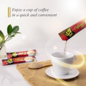 Trung Nguyen G7 Instant Coffee - 3-in-1 with NANO+ Technology, Roasted Ground Blend, Non-dairy Creamer & Sugar (100 Sticks)