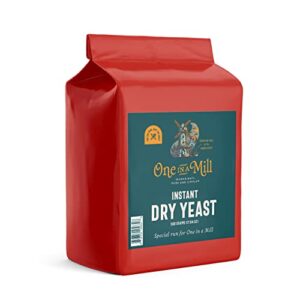 one in a mill instant dry yeast | 1.1 lb (pack of 1) [improved] fast acting self rising yeast for baking bread, cake, pizza dough crust | kosher | quick rapid rise leavening agent for pastries