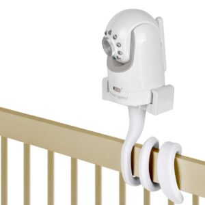itodos baby monitor mount camera holder compatible with nanit pro smart baby monitor & flex stand baby monitor,infant optics dxr 8 and other baby monitors,attaches to crib cot shelves or furniture