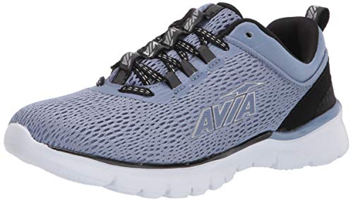 AVIA Women's Avi-Factor Running Shoe, Stonewash/Black/Silver/Black Reflective, 7.5