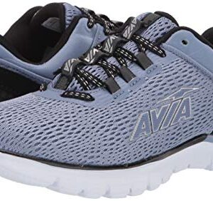 AVIA Women's Avi-Factor Running Shoe, Stonewash/Black/Silver/Black Reflective, 7.5