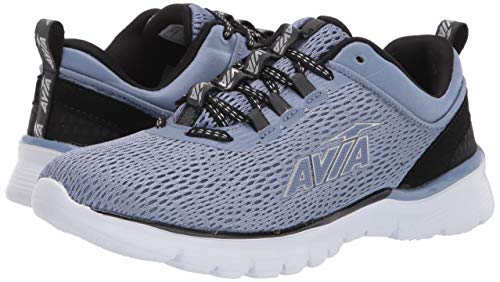 AVIA Women's Avi-Factor Running Shoe, Stonewash/Black/Silver/Black Reflective, 7.5