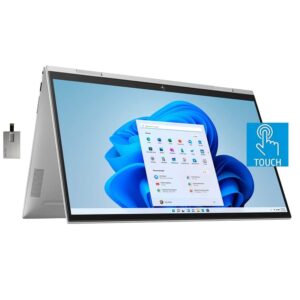 hp envy x360 2-in-1 15.6" fhd touchscreen laptop, intel core i5-1135g7, 32gb ram, 1tb pcie ssd, backlit keyboard, iris xe graphics, hd webcam, windows 11, silver, 32gb hotface usb card