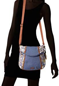 Sakroots Foldover Crossbody Bag in Cotton Canvas, Shadow Flower Power