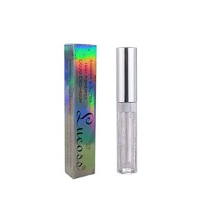 Hotiary Glitter Liquid Eyeshadow Metallic Pigments Shimmer Makeup Metals Gloss for Eyes Eyeliners Sparkling Eye Shadow Shiny Pen Eyeliner Kit Long Lasting Waterproof (Silver)