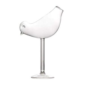 feilei glass cup, 150ml creative bird shape cocktail goblet glass personality molecular smoked-c