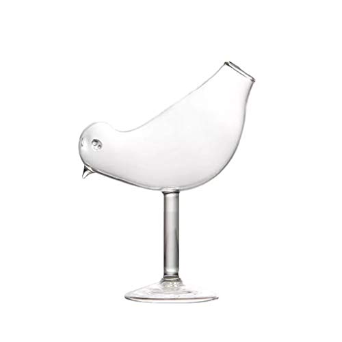 FEIlei Glass Cup, 150Ml Creative Bird Shape Cocktail Goblet Glass Personality Molecular Smoked-C