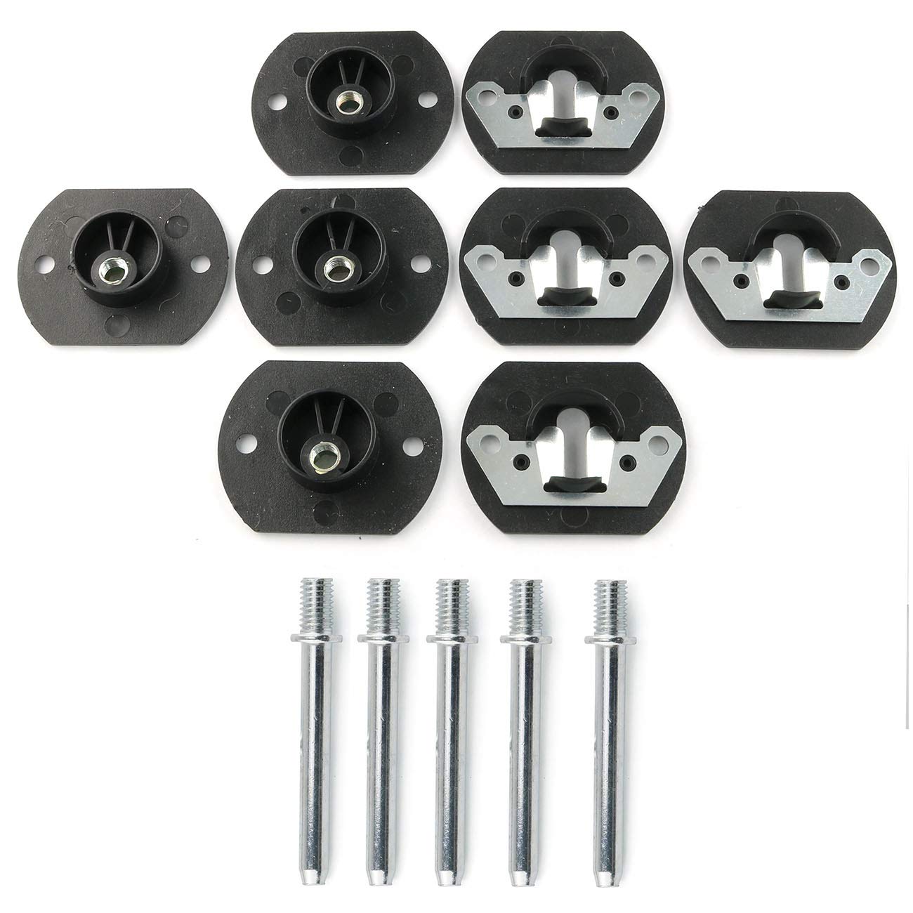 E-outstanding Sofa Pin Style Furniture Connector 4 Sets Black Sofa Couch Sectional Furniture Connector Pin Buckle Style Furniture Hardware Accessories