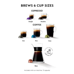 Nespresso Vertuo Next Coffee and Espresso Machine NEW by Breville, Cherry, Coffee Maker and Espresso Machine + Nespresso Capsules VertuoLine, Medium and Dark Roast Coffee, 30 Count Coffee Pods