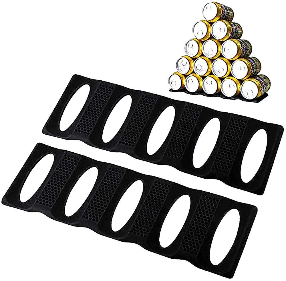 2Pcs Bottle Stacking Mat Can Stacker Kitchen Cabinet and Fridge Storage Rack Wine Bottles Holder