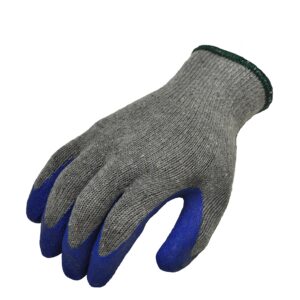 G & F Products Rubber Latex Coated Work Gloves for Construction, Blue, Crinkle Pattern, X-Large (Sold by dozen, 12 Pairs) (1511XL-DZ)