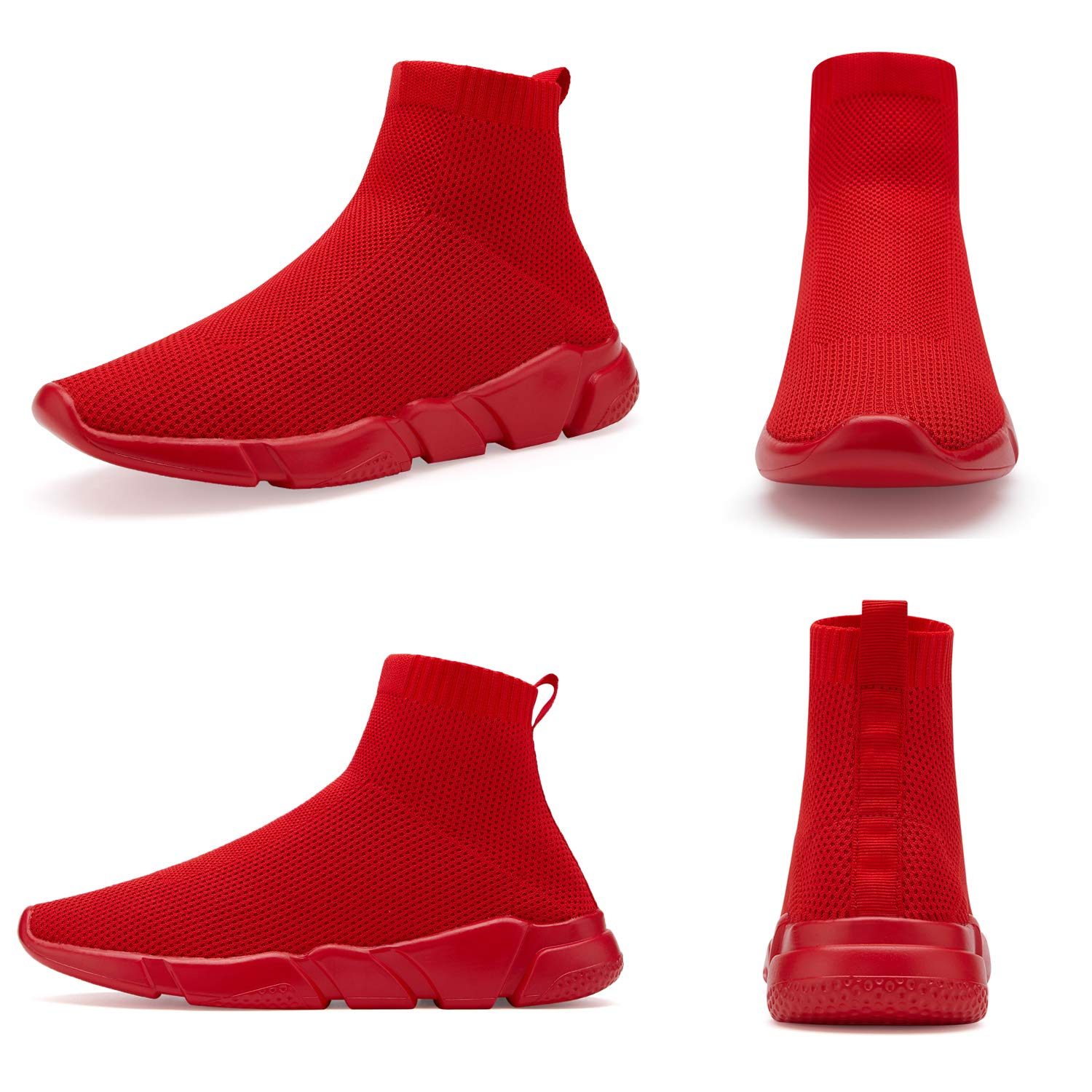 Men's Socks Sneakers Slip On Lightweight Breathable Comfortable Fashion Walking Shoes All Red Size 12