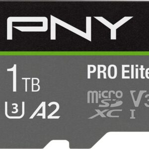 PNY 1TB PRO Elite microSDXC Memory Card - 100MB/s, UHS-I, 4K UHD, Full HD, A2, micro SD