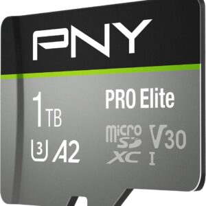 PNY 1TB PRO Elite microSDXC Memory Card - 100MB/s, UHS-I, 4K UHD, Full HD, A2, micro SD