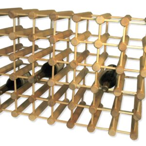 J.K. Adams Ash Wood Modular Stackable Wine Rack Storage Holder with Natural pins, 40 Bottle