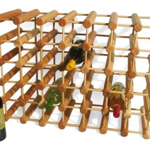 J.K. Adams Ash Wood Modular Stackable Wine Rack Storage Holder with Natural pins, 40 Bottle