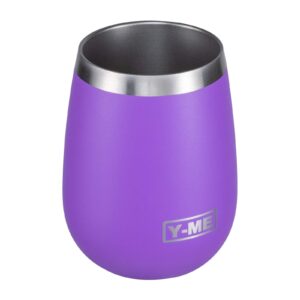 y-me stainless steel wine tumbler insulated,10oz wine tumbler with lid double wall,wine cup with lid for coffee,cocktails,drinks
