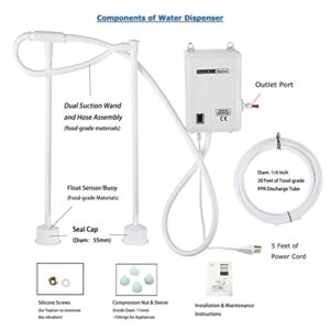 110V Drinking Water Pump for 5 Gallon Bottle Dispenser Pump System for Refrigerator Ice Maker Coffee Machine Faucet (Classic- Dual Inlet)