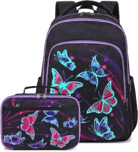 camtop backpack for kids girls school backpack with lunch box preschool kindergarten bookbag set (y0058-2 galaxy)